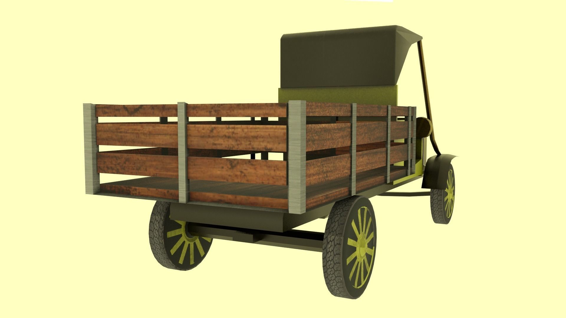 Peugeot Type 64 Low-poly 3D model_2