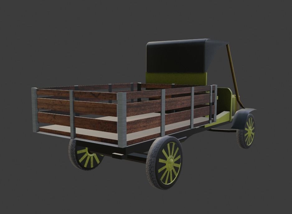 Peugeot Type 64 Low-poly 3D model_5