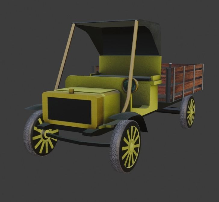 Peugeot Type 64 Low-poly 3D model_4