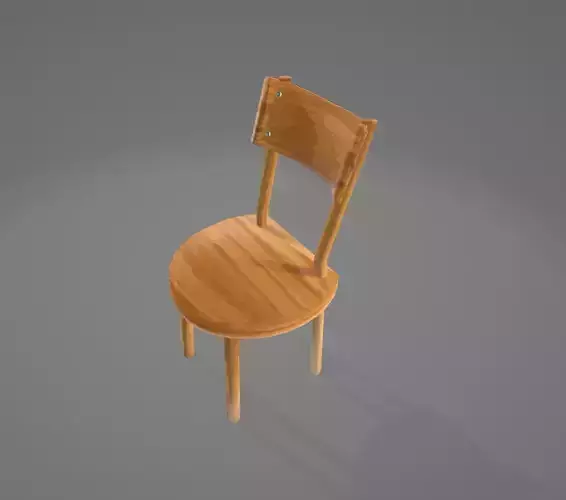 realistic chair wooden