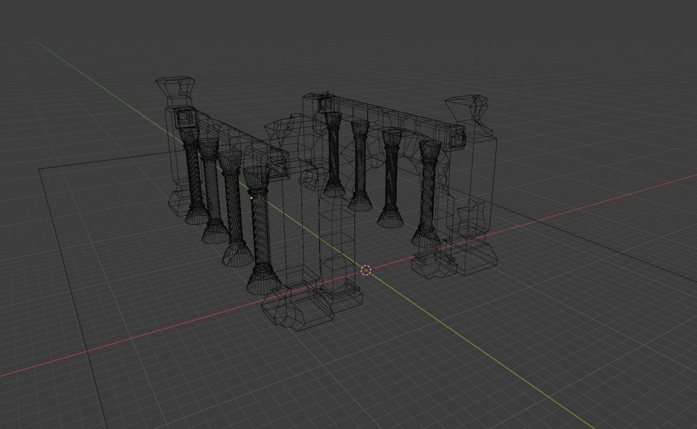 Ancient Temple Ruins Low-poly 3D model_8