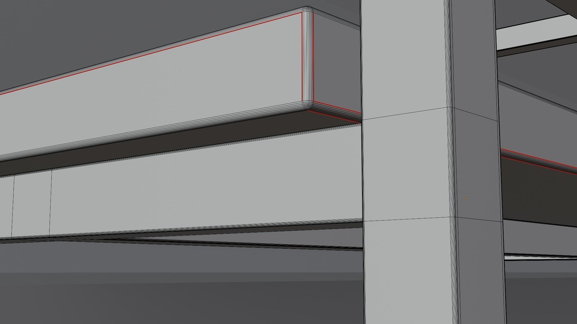 Klasika Shop Shelf Centre Set of 2 3D model_7