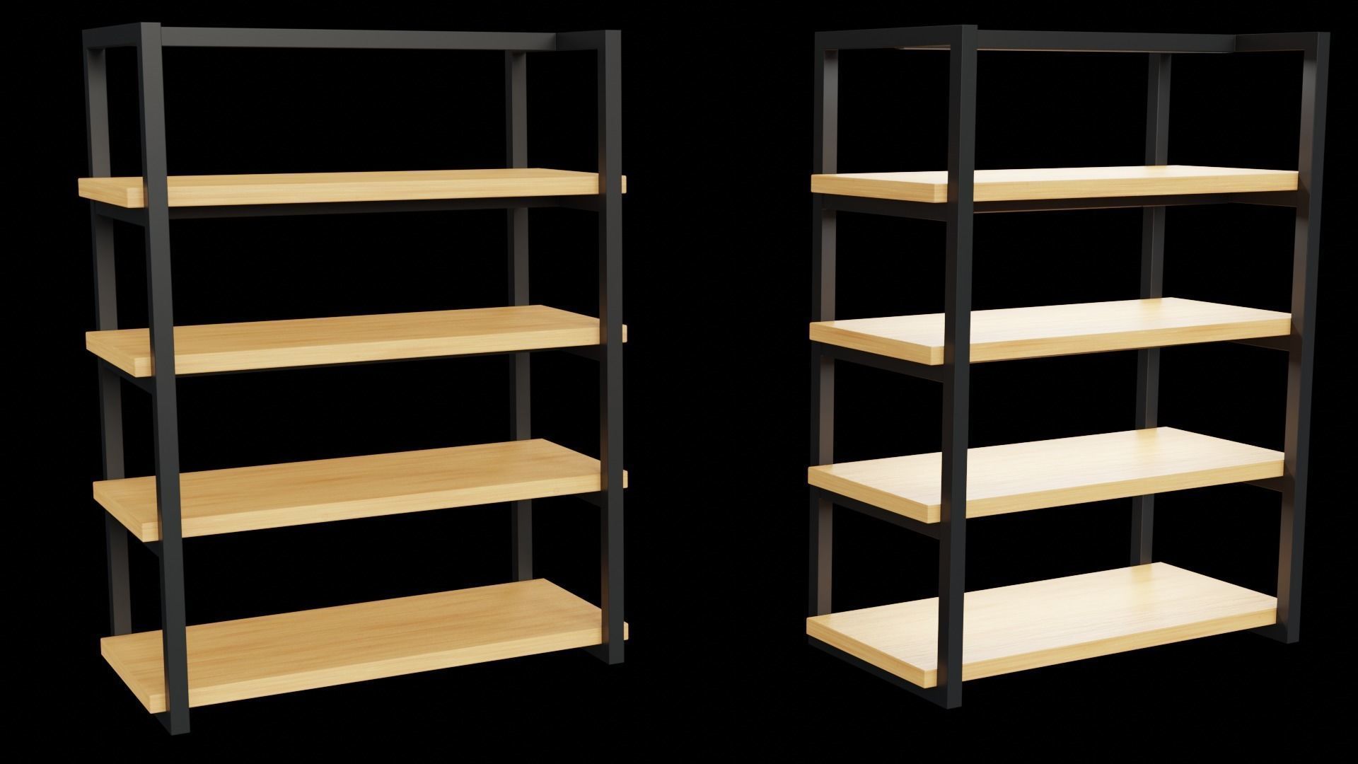 Klasika Shop Shelf Centre Set of 2 3D model_3
