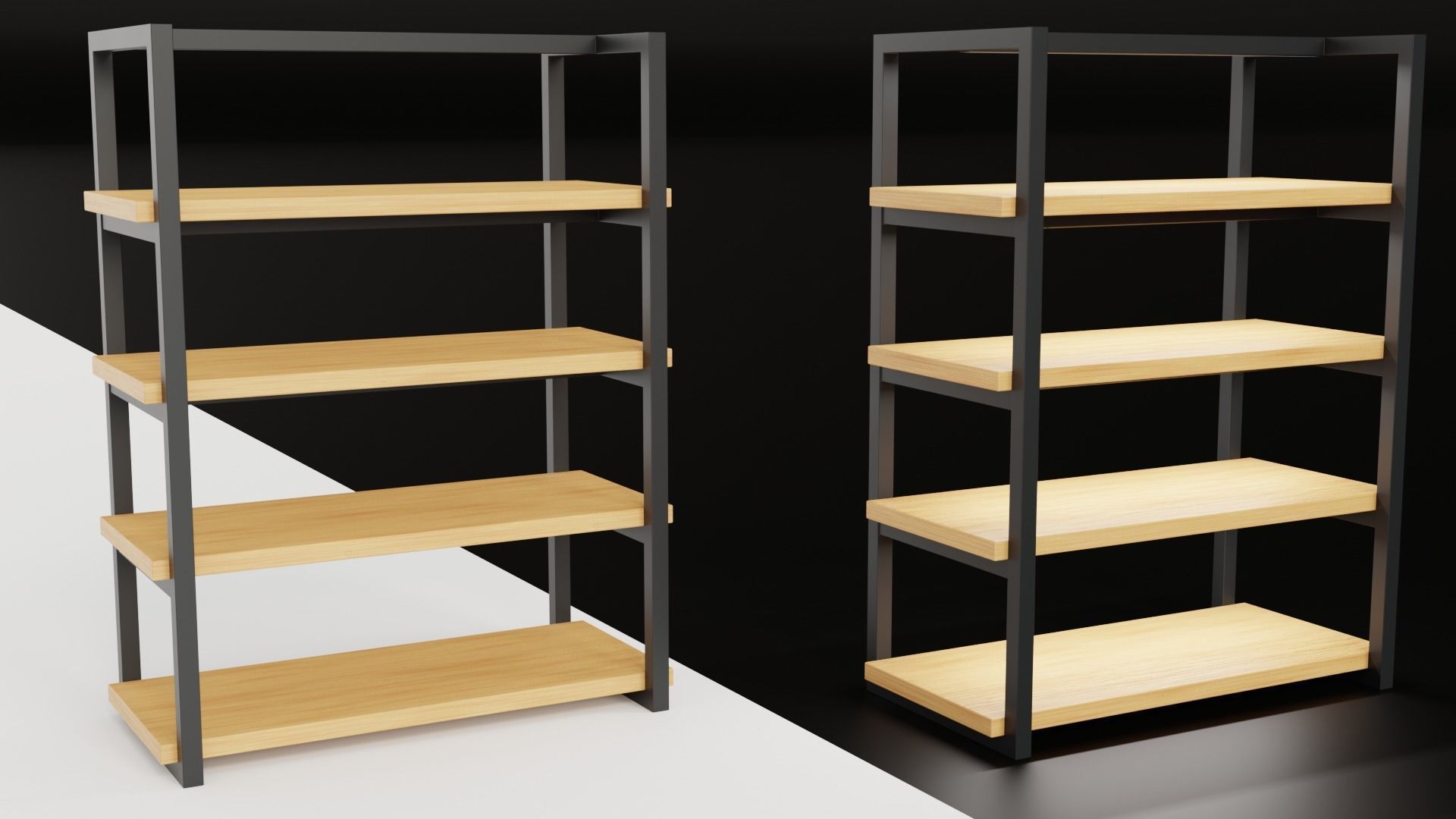 Klasika Shop Shelf Centre Set of 2 3D model_1