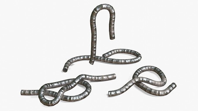 Flexible Insulation Foil Pipe Low-poly 3D model
