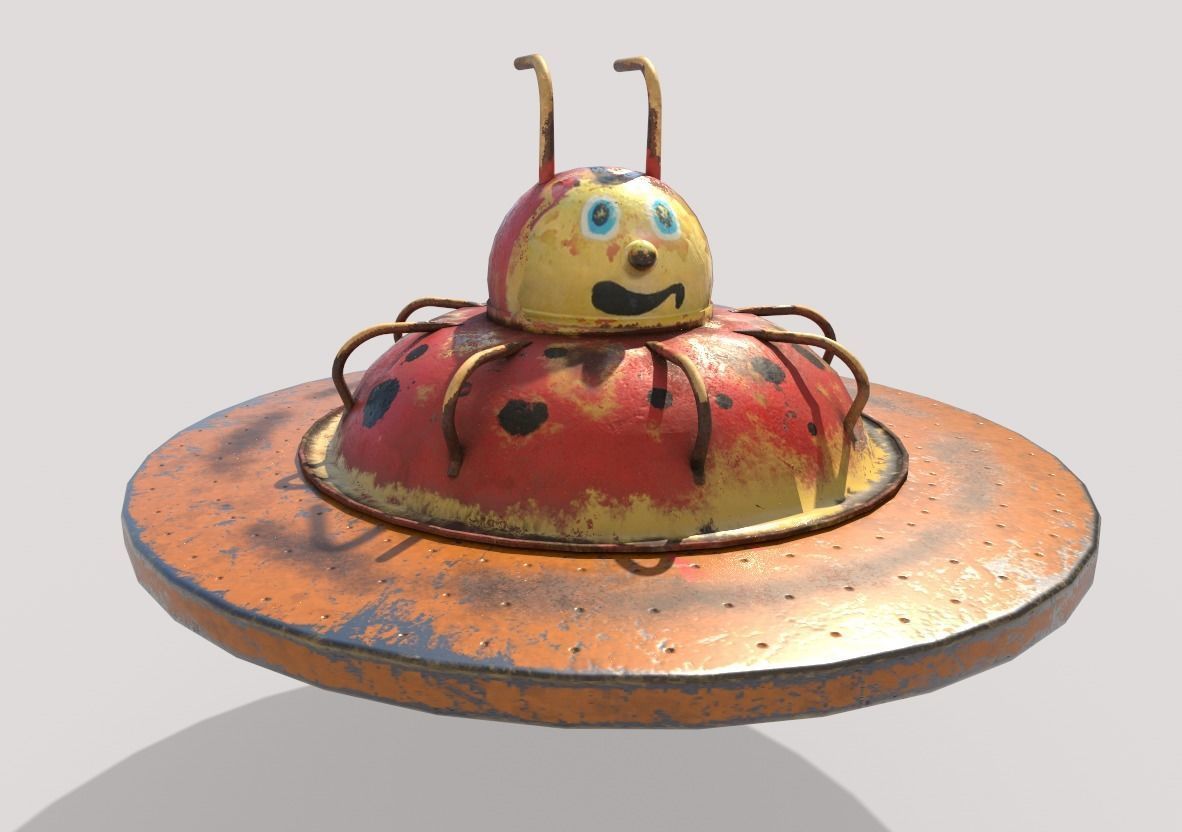 Ladybug Merry-Go Round 3D model_2