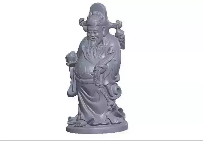 Antique Chinese Statue 3D model