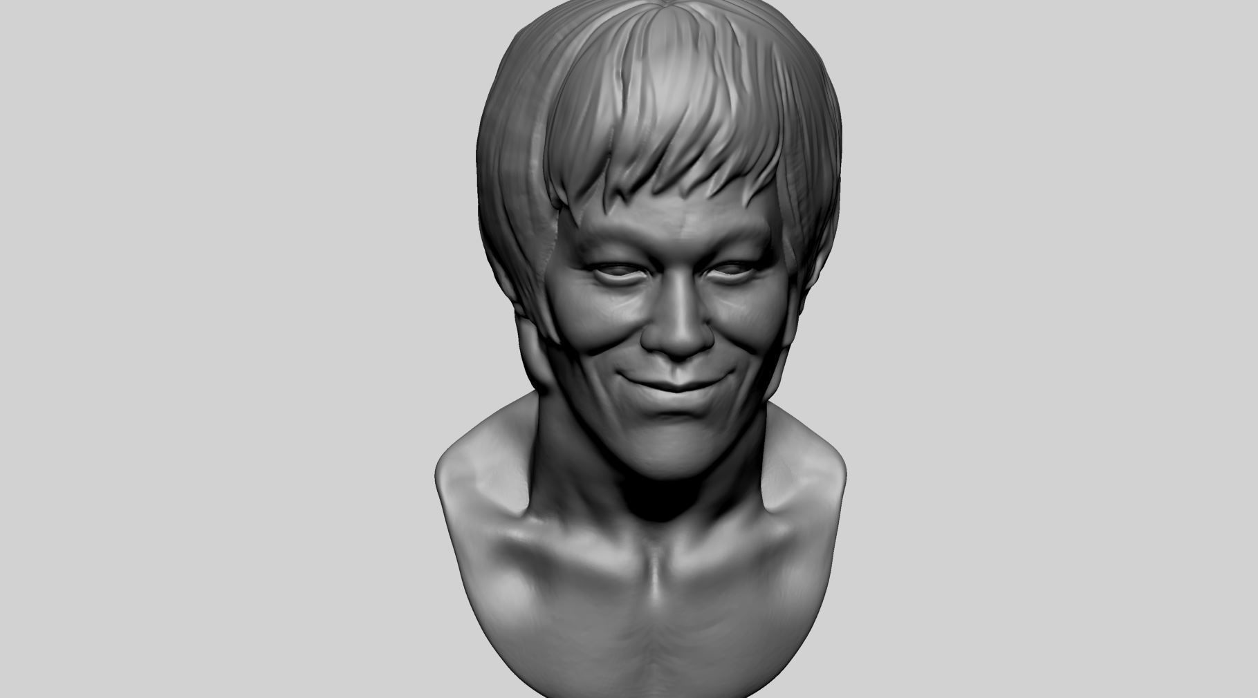 Bruce Lee Bust 3D print model_7