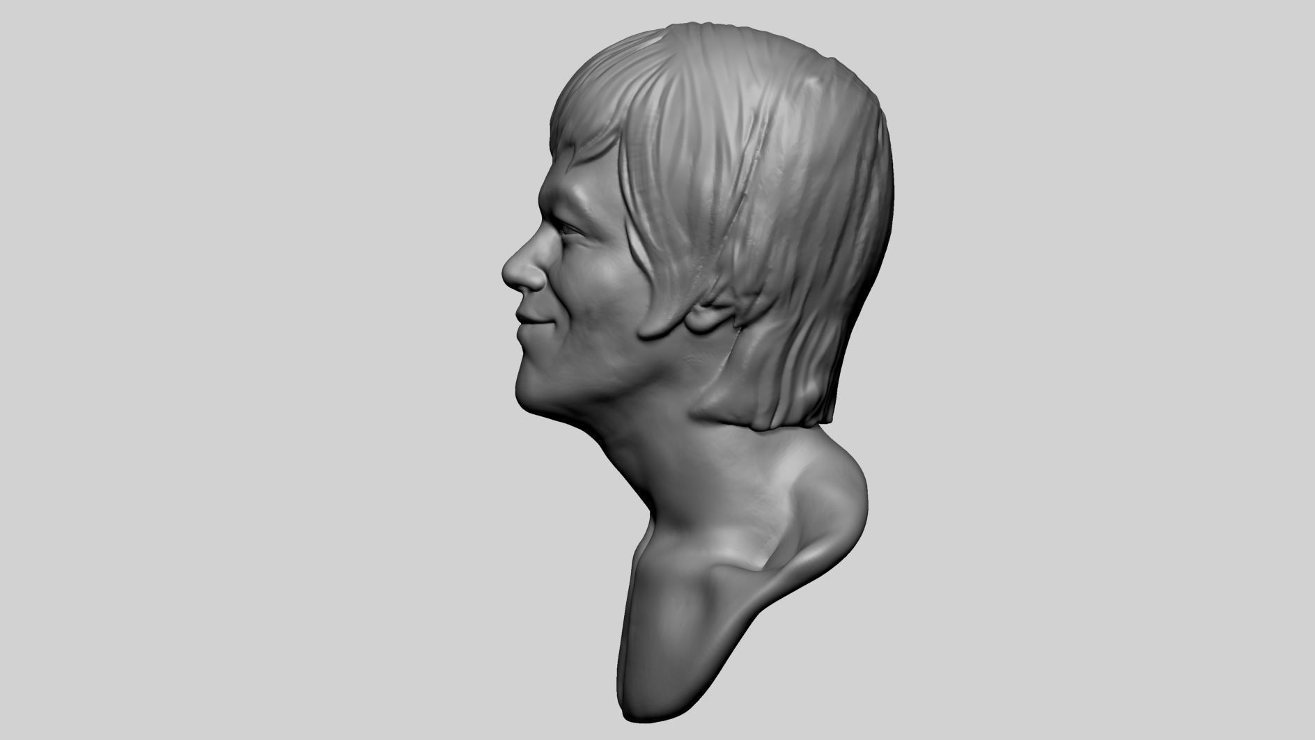 Bruce Lee Bust 3D print model_3