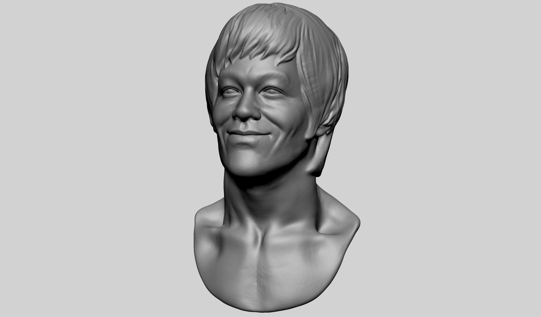 Bruce Lee Bust 3D print model_2