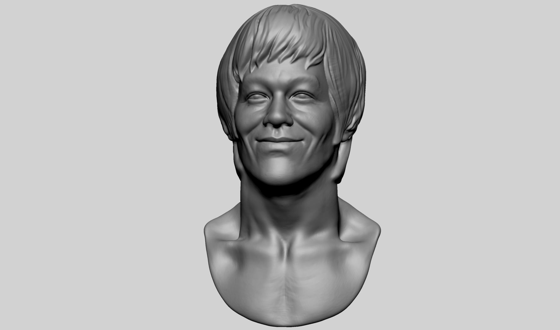 Bruce Lee Bust 3D print model_1