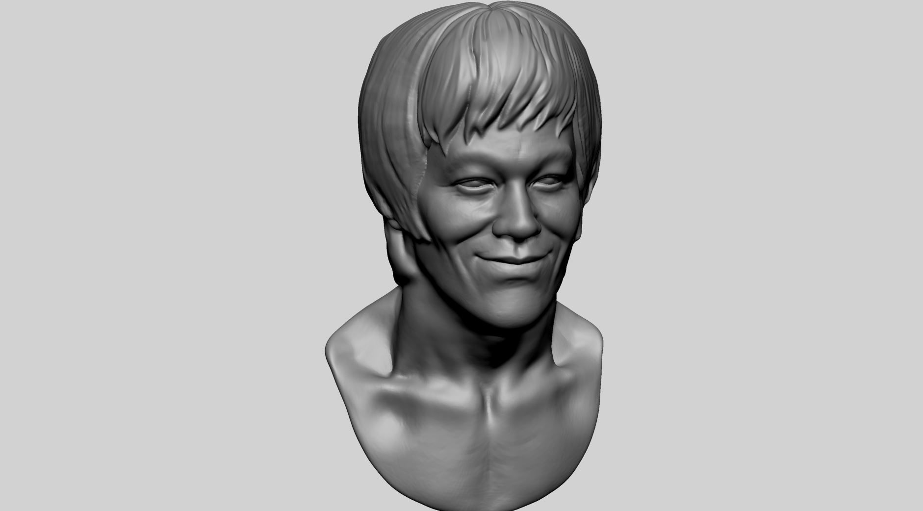 Bruce Lee Bust 3D print model_6