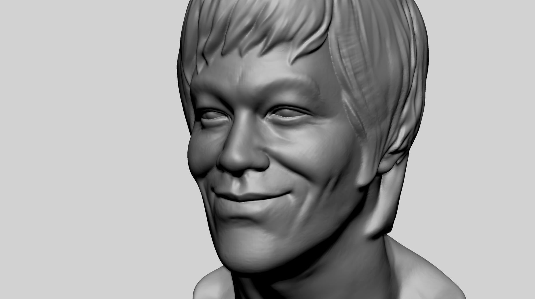 Bruce Lee Bust 3D print model_9