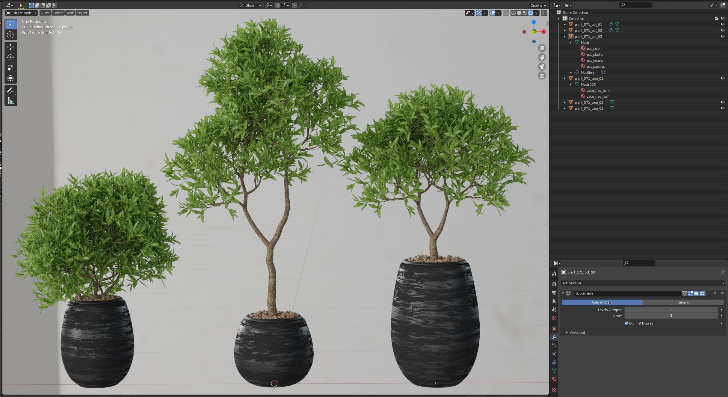Plants collection 571 3D model_6