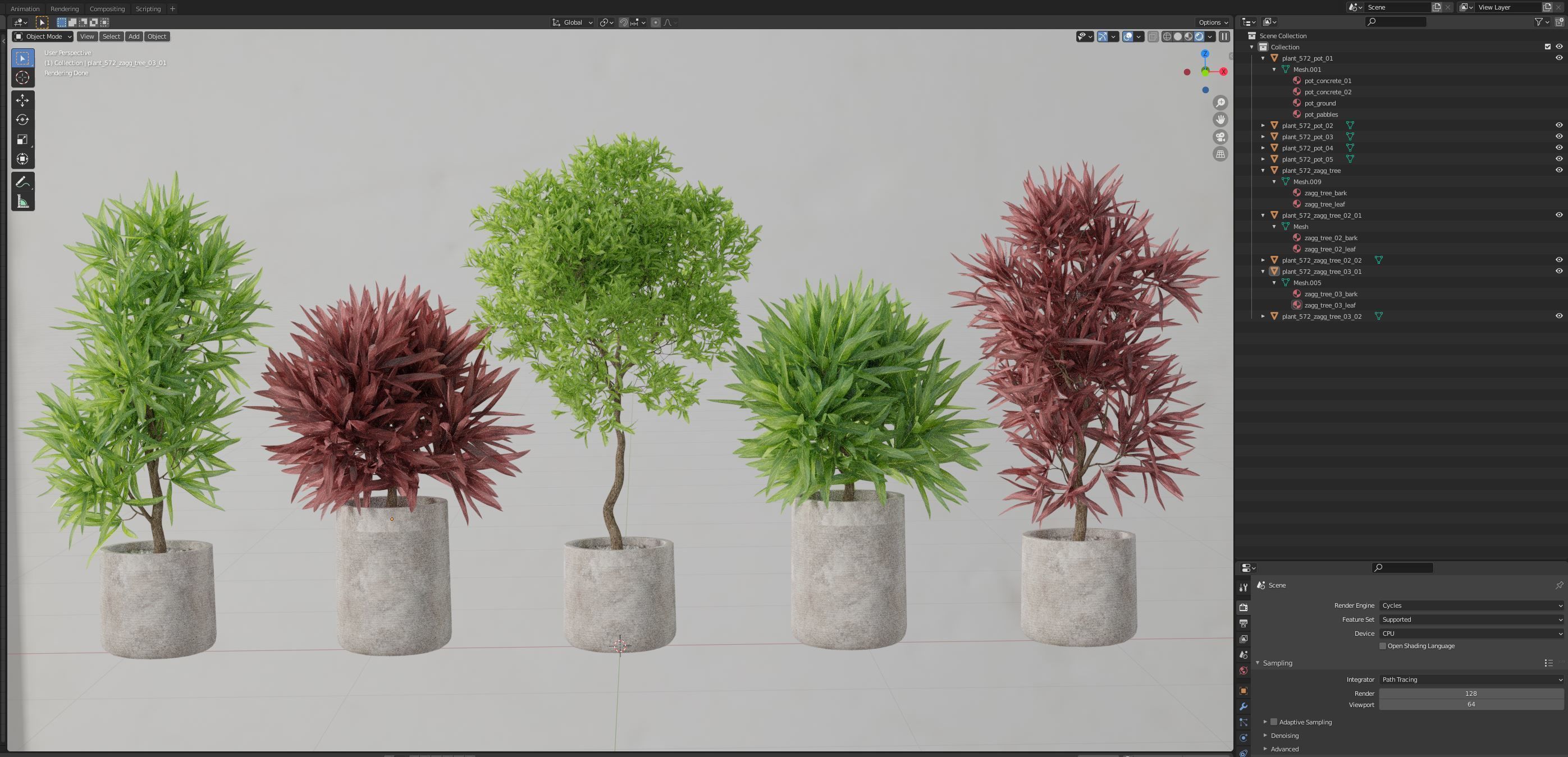 Plants collection 572 3D model_5