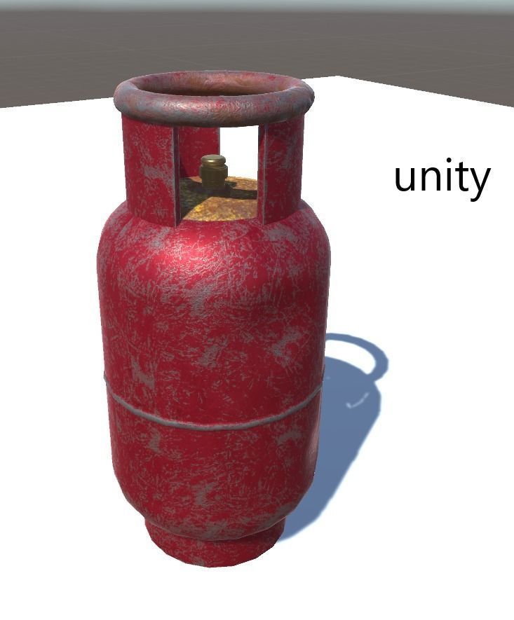 Gas cylinder Low-poly 3D model_13