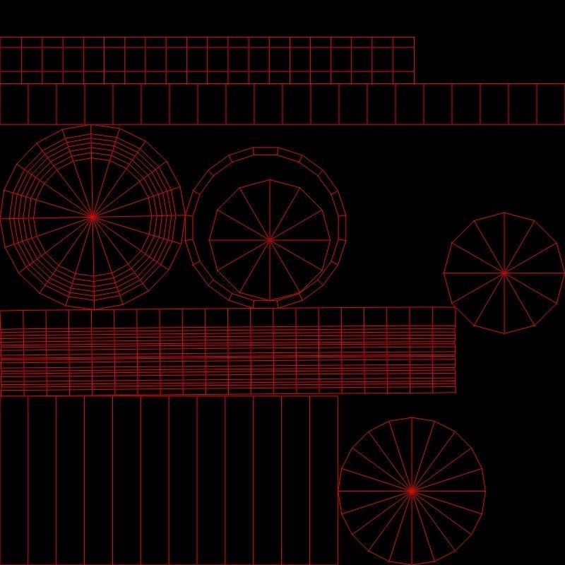 Gas cylinder Low-poly 3D model_5