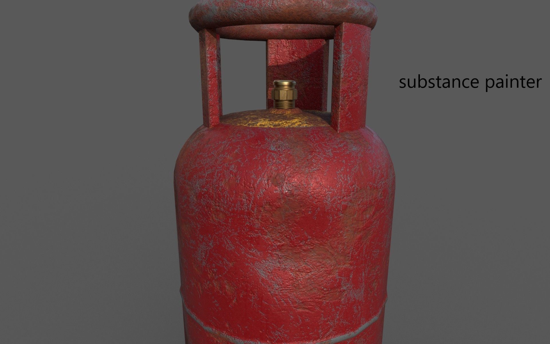 Gas cylinder Low-poly 3D model_6