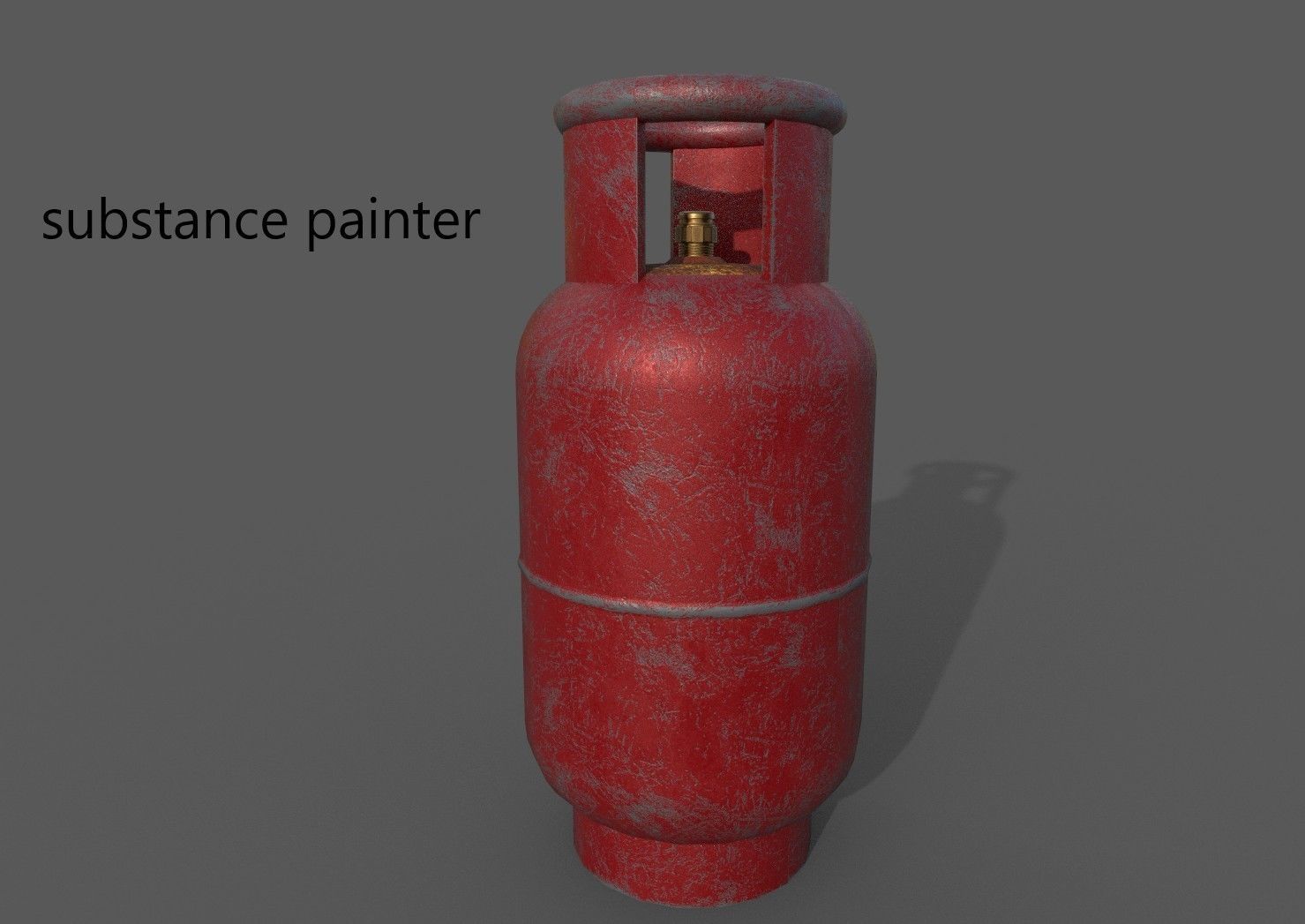 Gas cylinder Low-poly 3D model_8