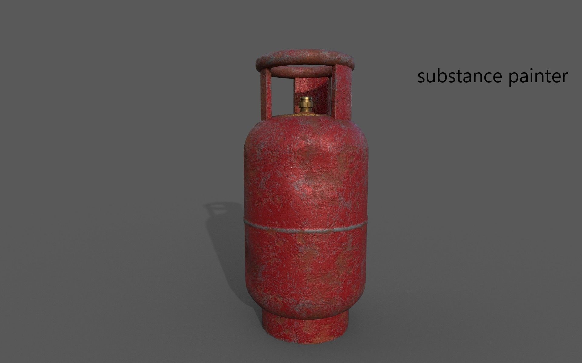 Gas cylinder Low-poly 3D model_7