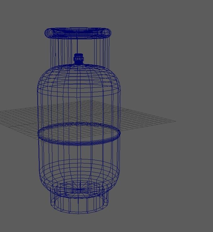 Gas cylinder Low-poly 3D model_4