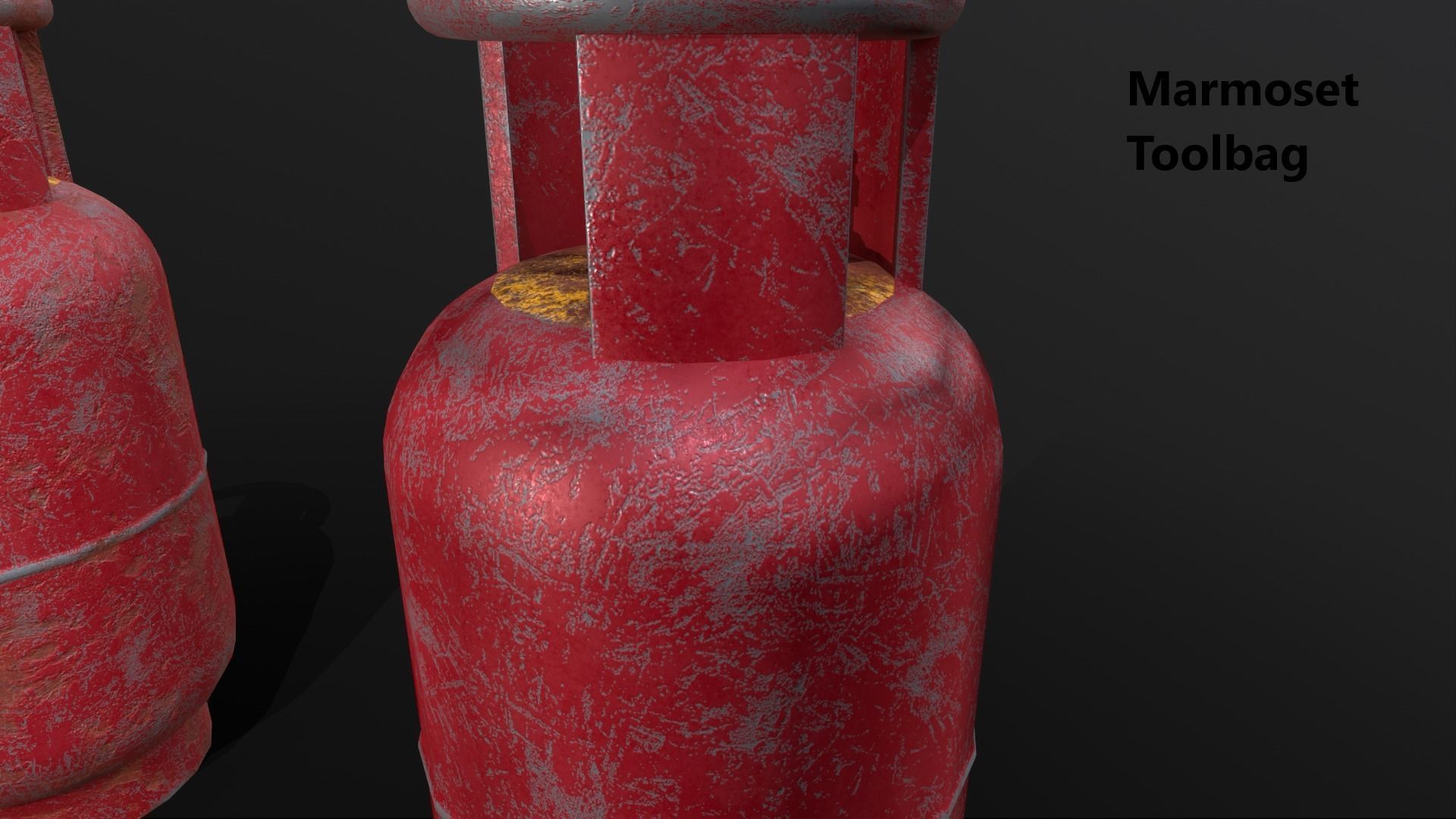 Gas cylinder Low-poly 3D model_17