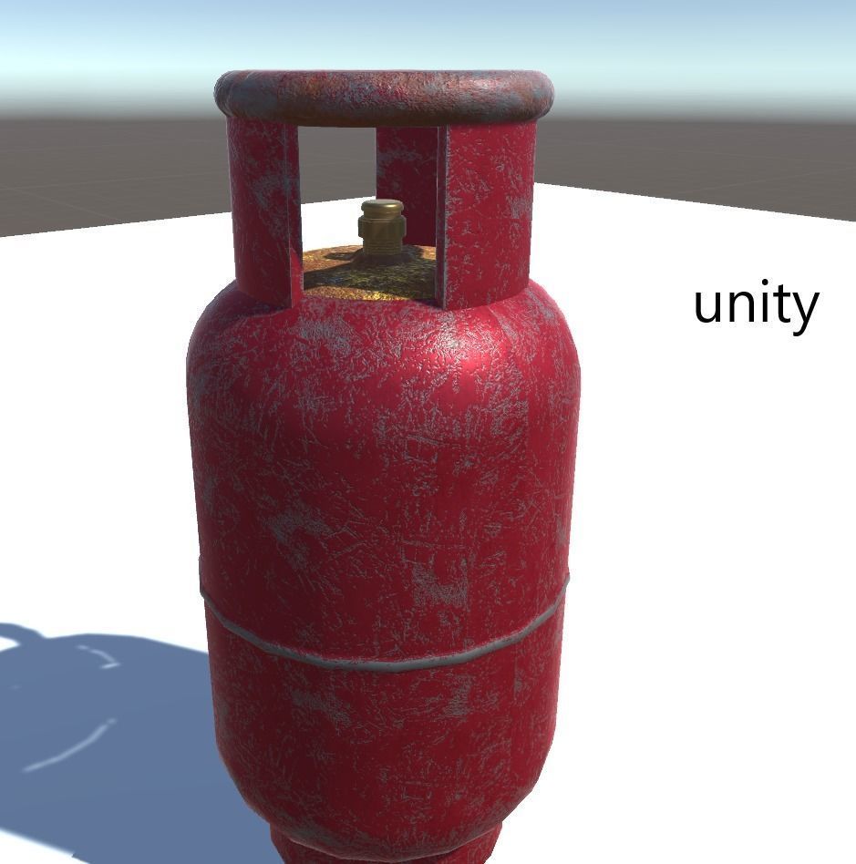 Gas cylinder Low-poly 3D model_12