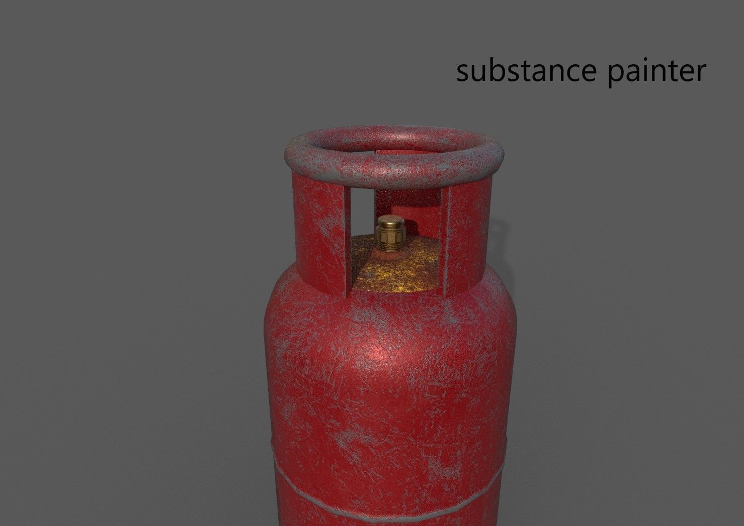 Gas cylinder Low-poly 3D model_9