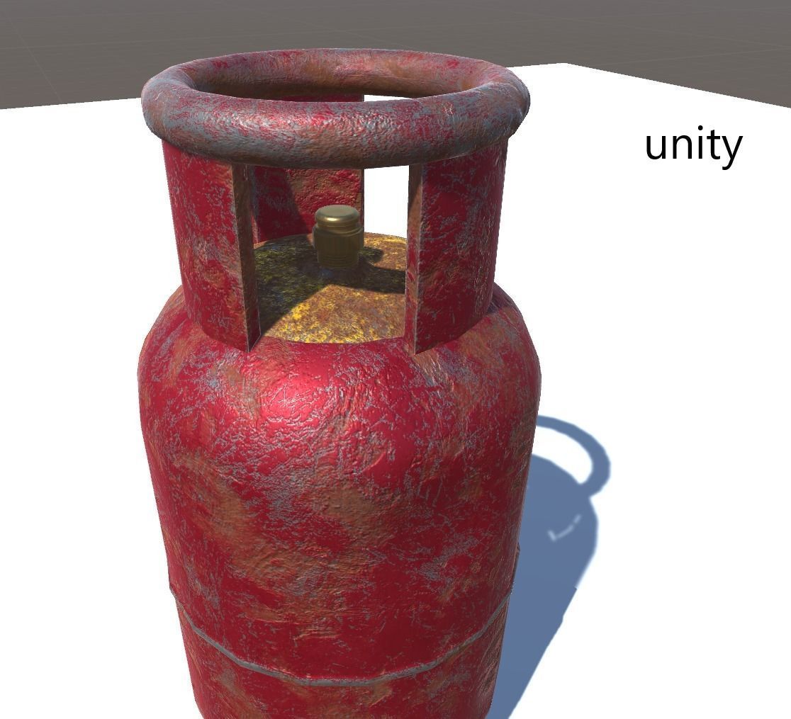 Gas cylinder Low-poly 3D model_11