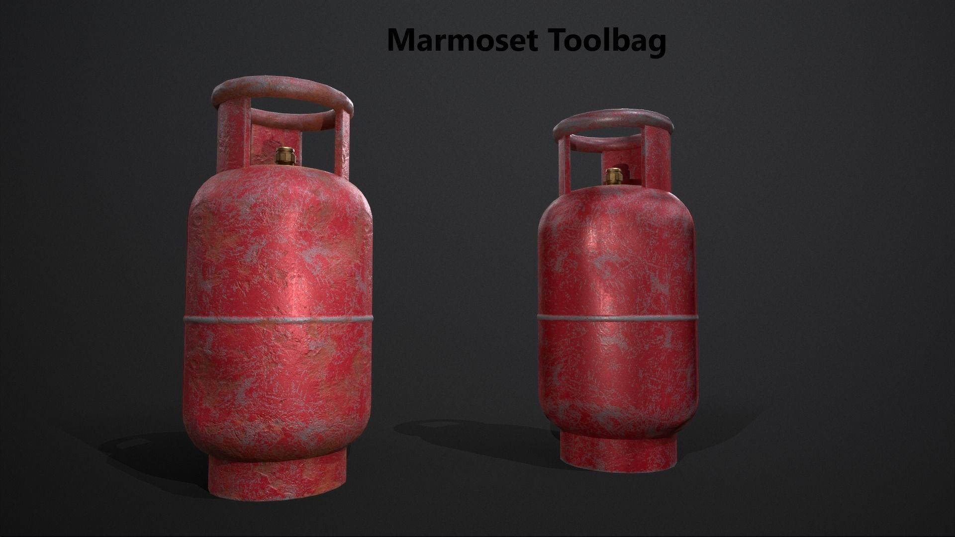 Gas cylinder Low-poly 3D model_18
