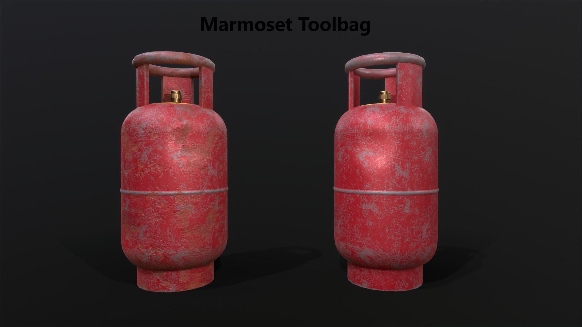 Gas cylinder Low-poly 3D model_16
