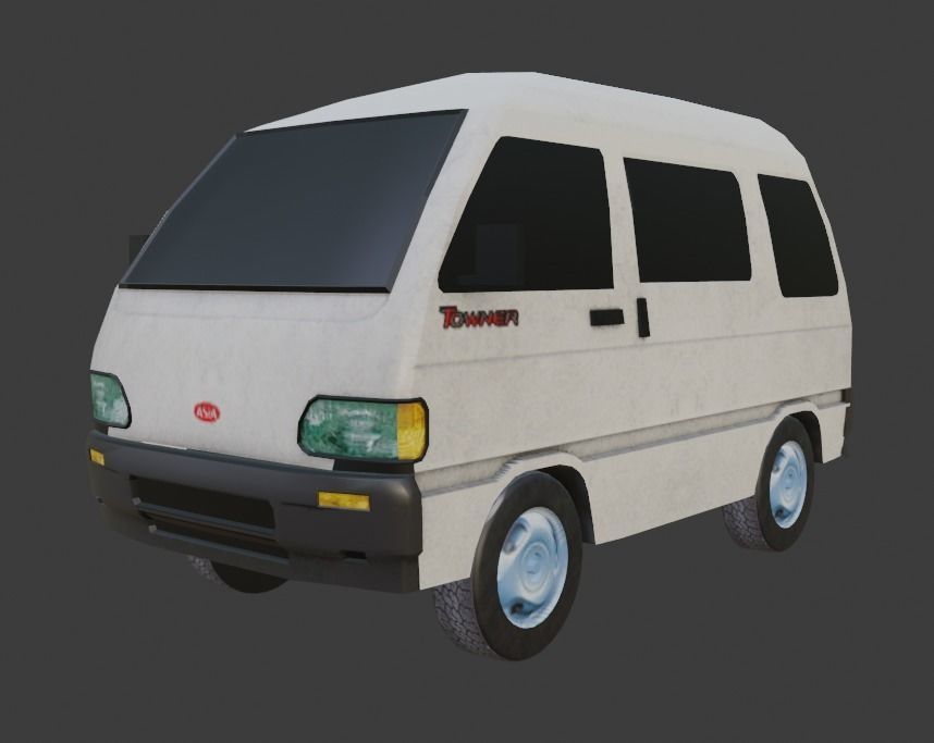 Asia Towner Low-poly 3D model_4