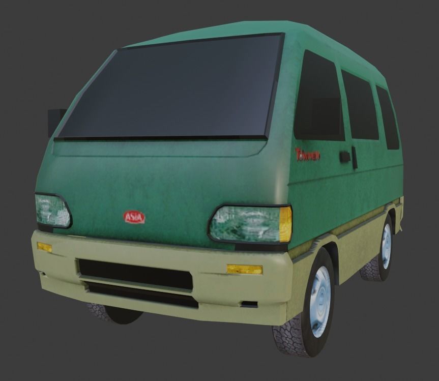 Asia Towner Low-poly 3D model_8