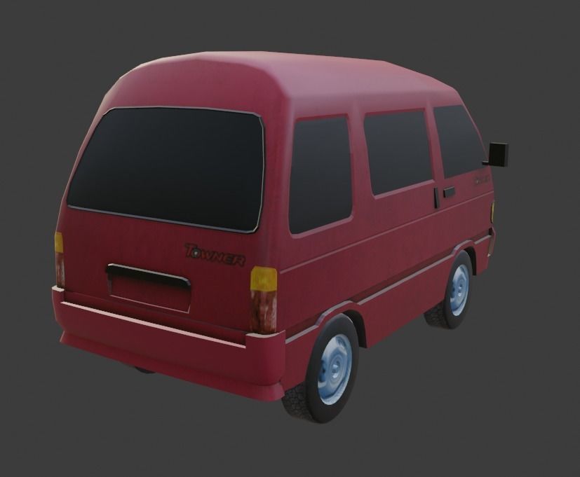 Asia Towner Low-poly 3D model_5