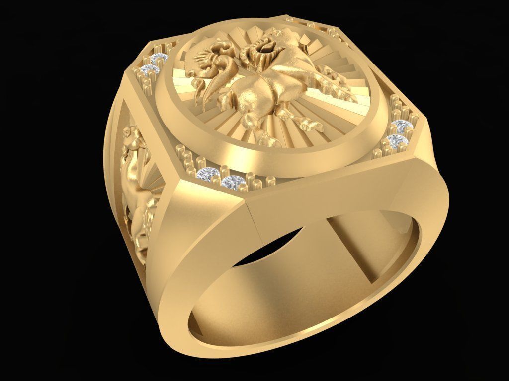 goat ring 2477 3D print model_1