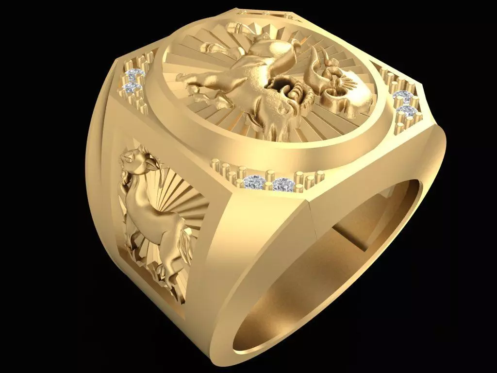 goat ring 2477 3D print model_0
