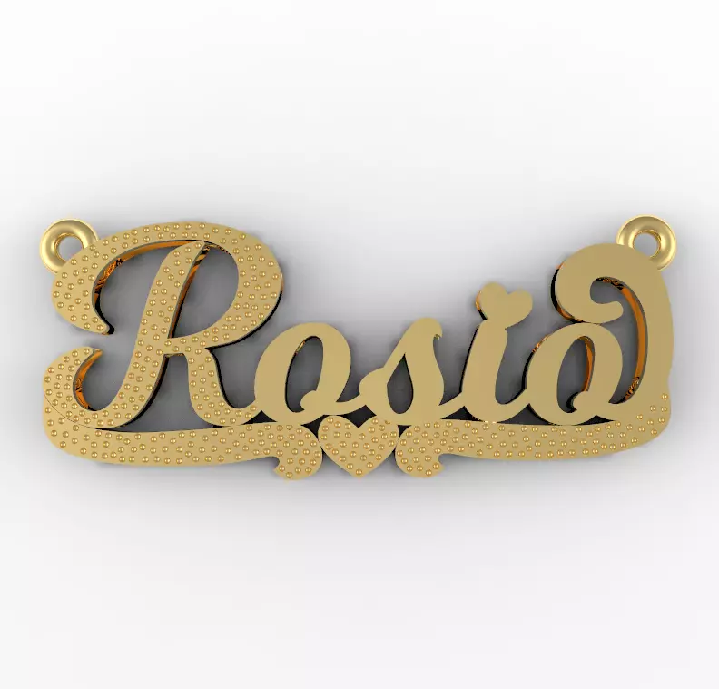 rosio name plate 3D print model_0