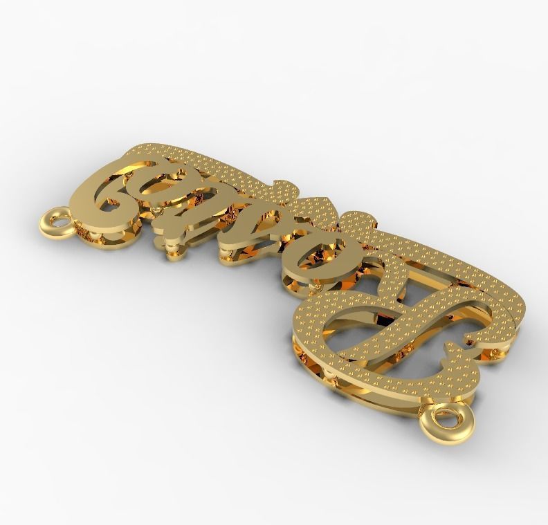 rosio name plate 3D print model_3