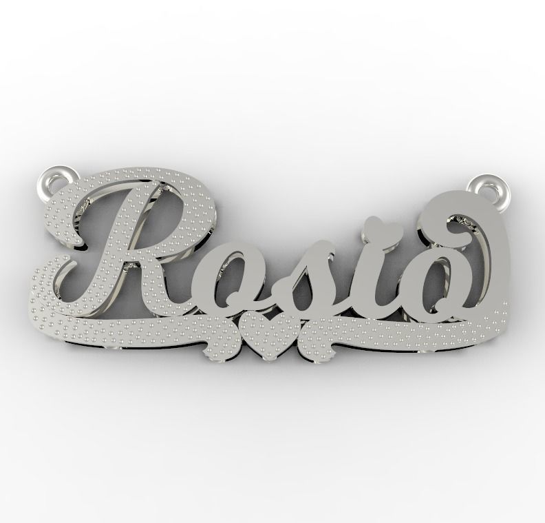 rosio name plate 3D print model_4