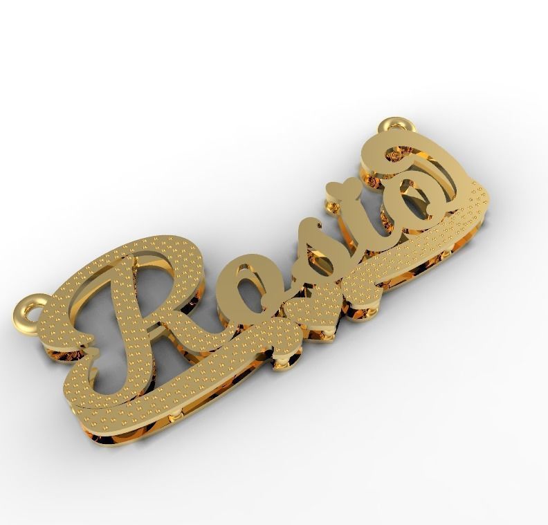rosio name plate 3D print model_2