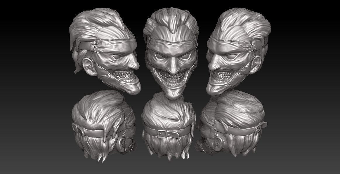 ONE12 SCALE HEAD - JOKER N52 NO NECK VER 3D print model_1
