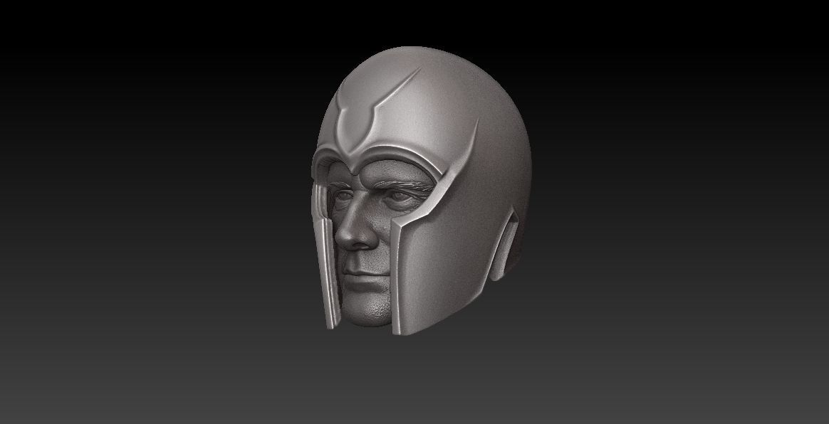 ONE12HEAD - MICHAEL FASSBENDER - MAGNETO HELMET INCLUDED- MOVIE  3D print model_9