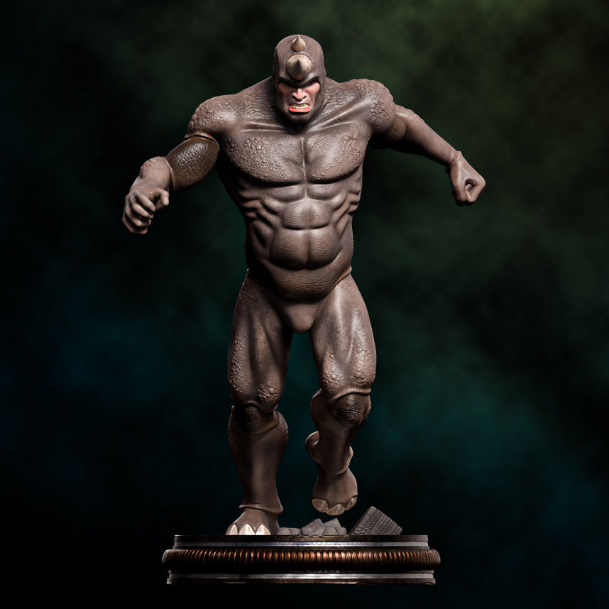 Fanart Rhino from Spiderman - Statue 3D print model_4