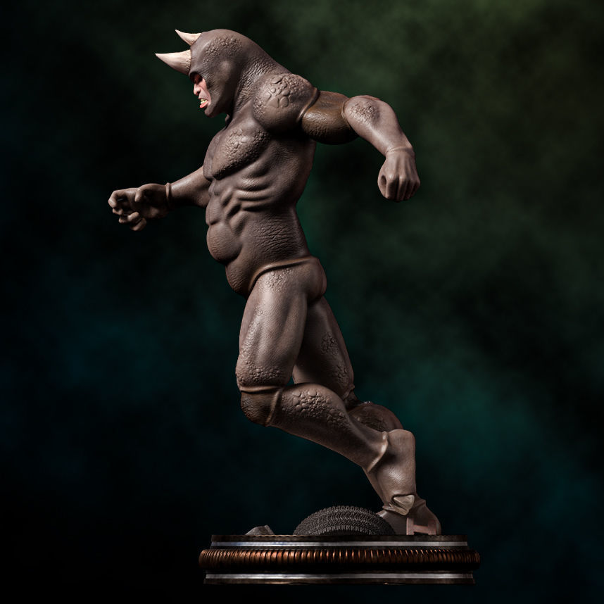 Fanart Rhino from Spiderman - Statue 3D print model_5