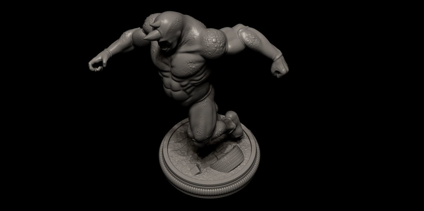 Fanart Rhino from Spiderman - Statue 3D print model_19