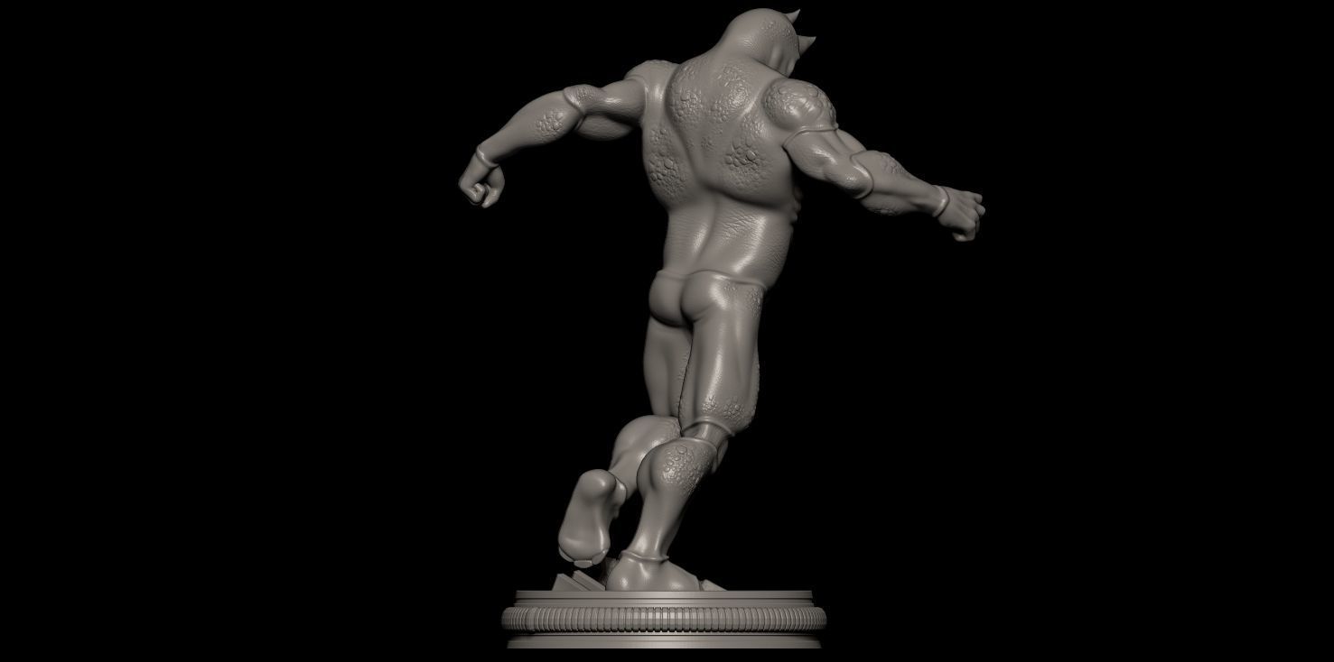 Fanart Rhino from Spiderman - Statue 3D print model_14