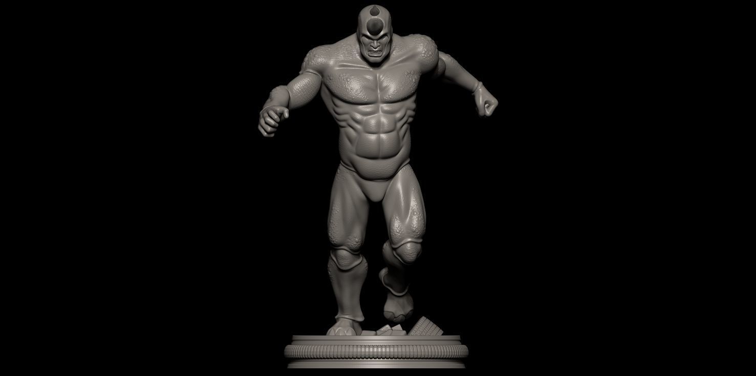 Fanart Rhino from Spiderman - Statue 3D print model_9