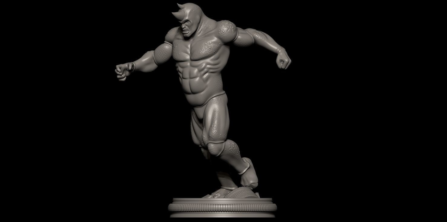 Fanart Rhino from Spiderman - Statue 3D print model_10