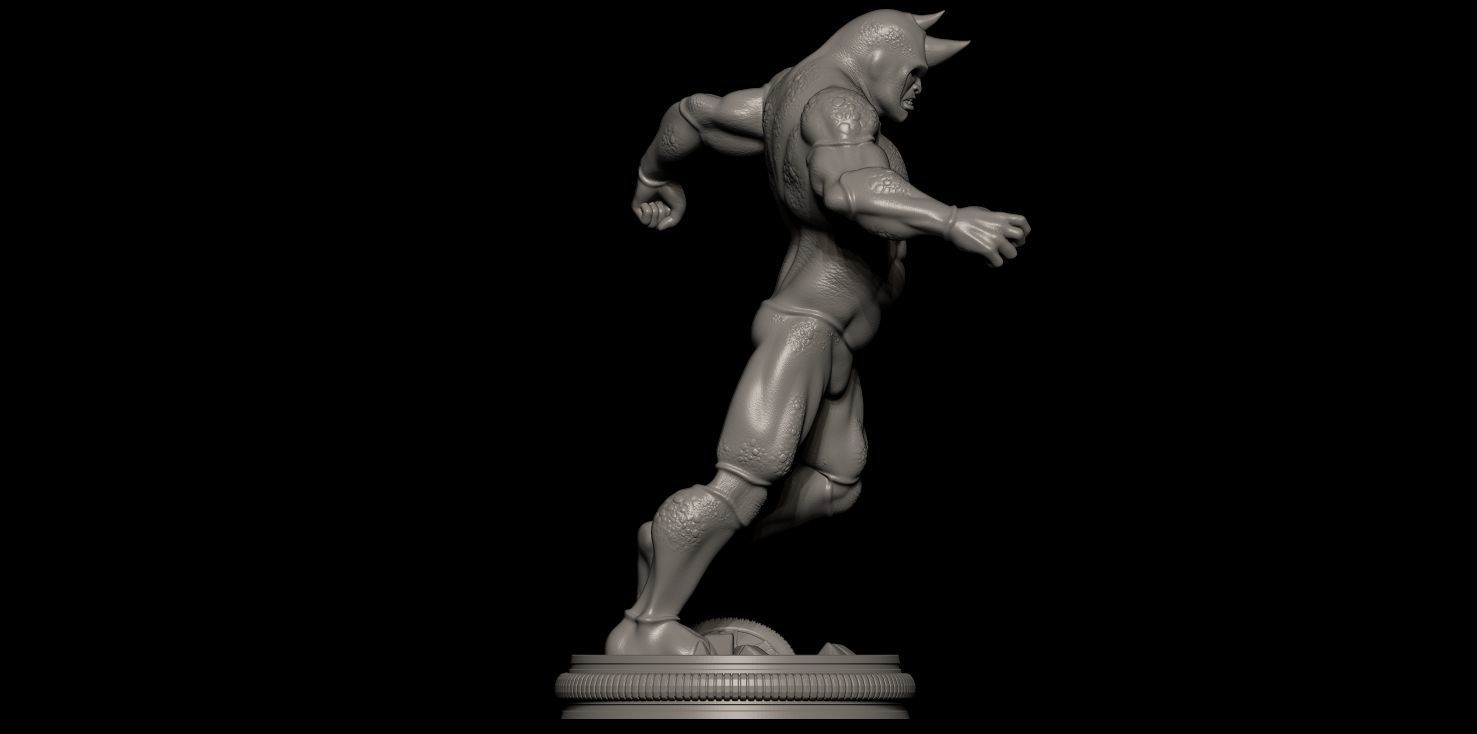 Fanart Rhino from Spiderman - Statue 3D print model_15