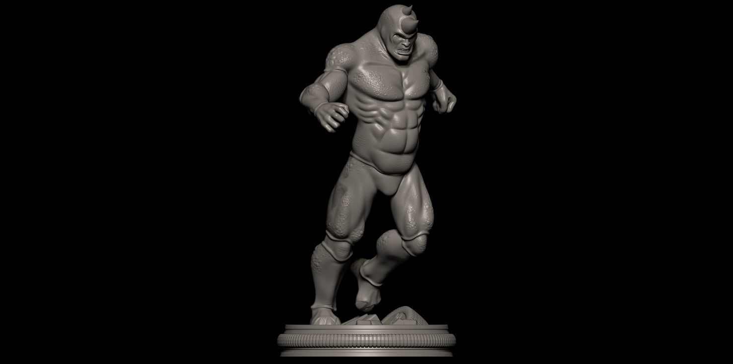 Fanart Rhino from Spiderman - Statue 3D print model_16